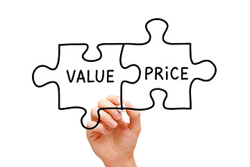 Image showing Value Price Puzzle Concept