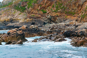 Image showing rocky coastal detail at Seven Islands