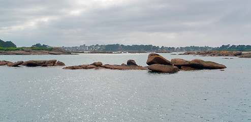 Image showing coastal scenery around the Seven Islands