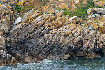 Image showing rocky coastal detail at Seven Islands