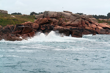 Image showing rocky Pink Granite Coast