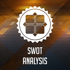 Image showing SWOT Analysis Concept on Triangle Background.