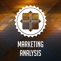 Image showing Marketing Analysis Concept on Triangle Background.