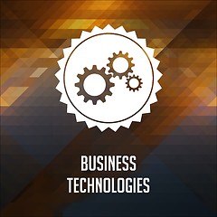 Image showing Business Technologies on Triangle Background.