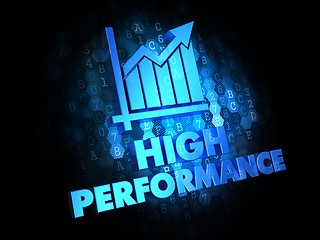 Image showing High Performance Concept on Digital Background.