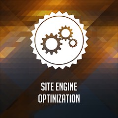 Image showing Site Engine Optimization on Triangle Background.