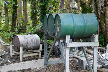Image showing abandoned oil drums