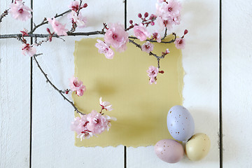 Image showing Easter Holiday Themed Still Life Scene in Natural Light