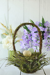 Image showing Easter Holiday Themed Still Life Scene in Natural Light