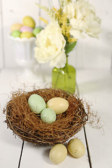 Image showing Easter Holiday Themed Still Life Scene in Natural Light