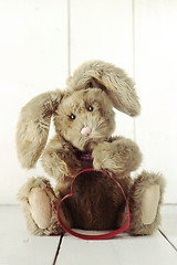 Image showing Teddy Bear Bunny With Valentine or Anniversary Love Theme