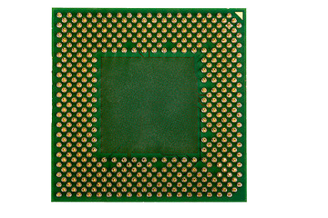 Image showing macro of computer processor isolated