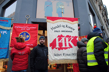 Image showing Strike rally at Design Forum Oslo