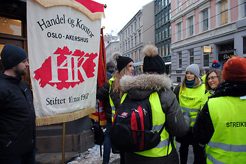 Image showing Handel og Kontor strike rally