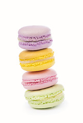 Image showing Pastel color macaroons