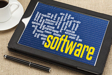 Image showing computer software word cloud