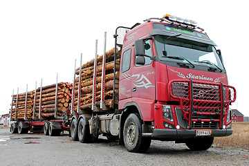 Image showing Volvo FH Timber Truck with Full Load