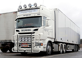 Image showing White Scania Truck