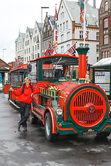 Image showing Road sightseeing train in Bergen