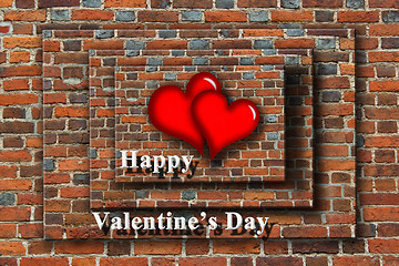 Image showing hearts with inspiration Happy Valentine's Day