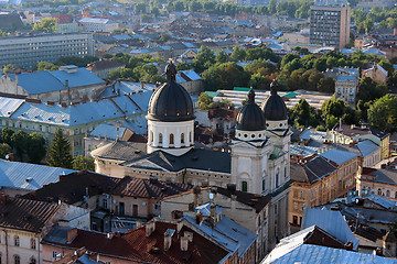 Image showing view to the house-tops of Lvov city