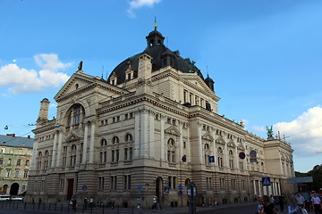 Image showing great wall of architectural ensemble in Lvov city