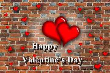 Image showing hearts with inspiration Happy Valentine's Day