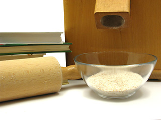 Image showing Equipment for baking on a white background