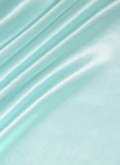 Image showing Smooth elegant blue silk as background 