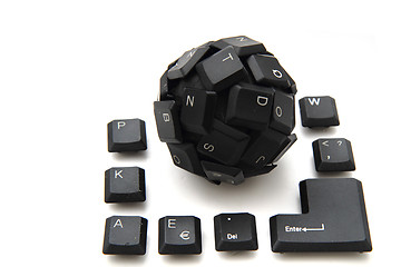 Image showing black keyboard sphere