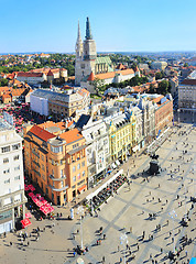 Image showing Croatian Zagreb aerial view