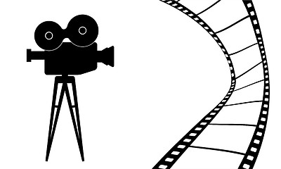 Image showing Cinema camera and movie vector illustration