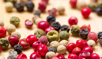 Image showing Dry multicolored peppercorn