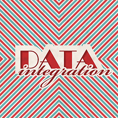 Image showing Data Integration Concept on Striped Background.