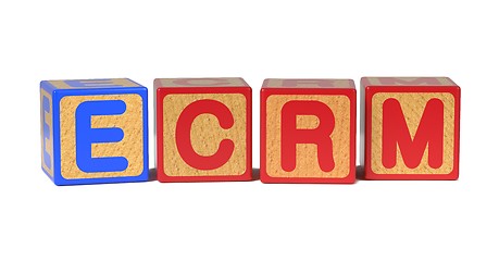 Image showing ECRM - Colored Childrens Alphabet Blocks.