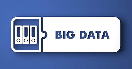 Image showing Big Data on Blue in Flat Design Style.
