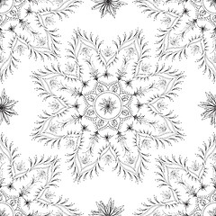 Image showing Seamless floral abstract design