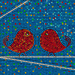 Image showing Mosaic birds