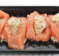 Image showing Raw Stuffed Salmon