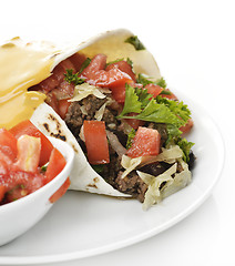 Image showing Burrito With Beef And Vegetables 