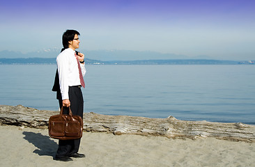 Image showing Relaxing businessman