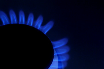 Image showing Blue flames