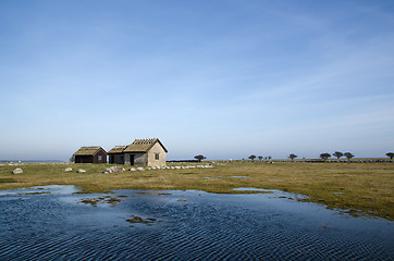 Image showing Fishermens old cabins