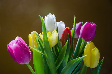 Image showing Fresh spring flowers bouquet