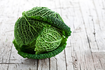 Image showing fresh savoy cabbage