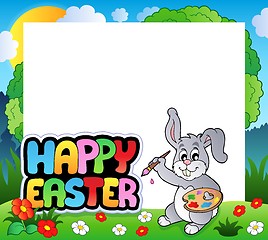 Image showing Frame with Easter bunny theme 7