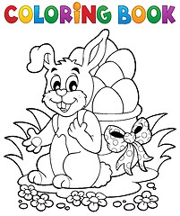 Image showing Coloring book Easter bunny 1