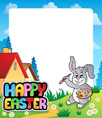 Image showing Frame with Easter bunny topic 5
