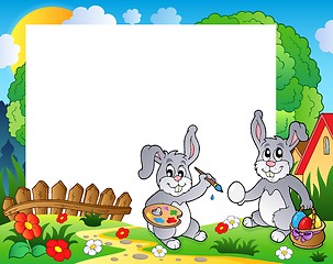 Image showing Frame with Easter bunny theme 9