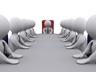 Image showing Boss and employees in a meeting